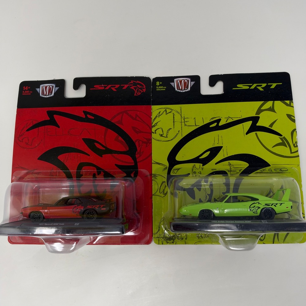 M2 Machines SRT Hellcat Lot 1971 Plymouth HEMI Cuda 1969 Dodge Charger Daytona